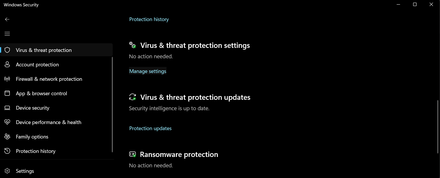 Windows Security Screenshot